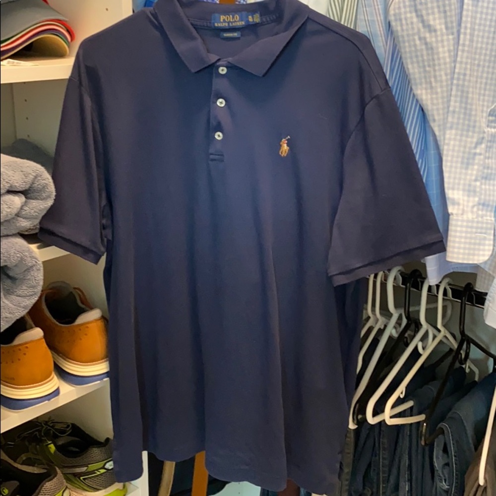 Navy smooth classic fit polo